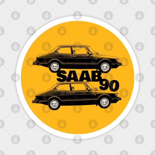 Saab 90 Retro Design Magnet by DankFutura